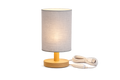 Minimalist LED Bedside Lamp – USB Powered, Dimmable Warm Light, Wooden Base