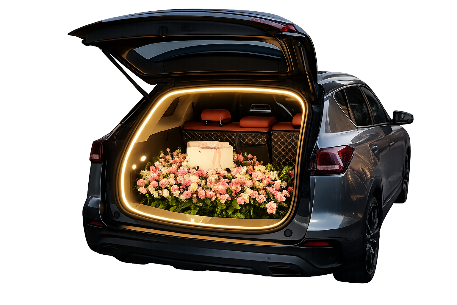 Smart Trunk LED Light Strip – Motion Sensor, USB Powered, Automatic Tailgate Lighting